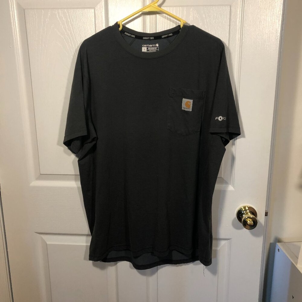 Carhartt men charcoal gray  short sleeve TS, Relaxed fit, size L
